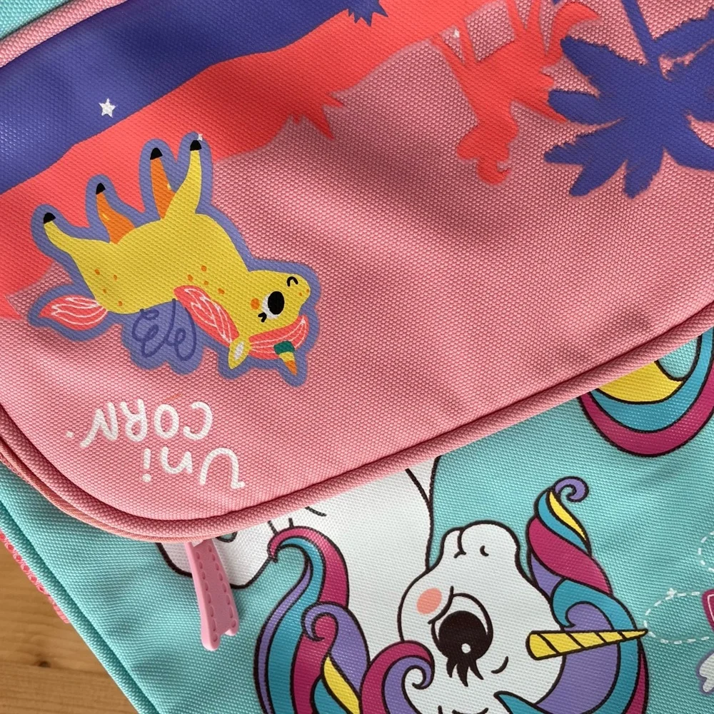 Pink and Blue Child Size Unicorn Backpack